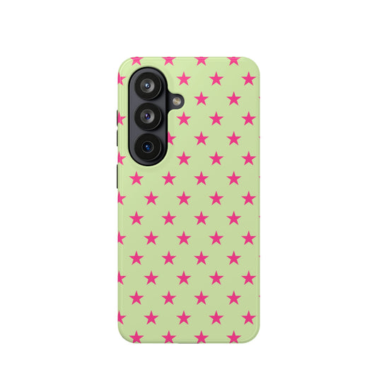 Lime Stars Tough Samsung Case