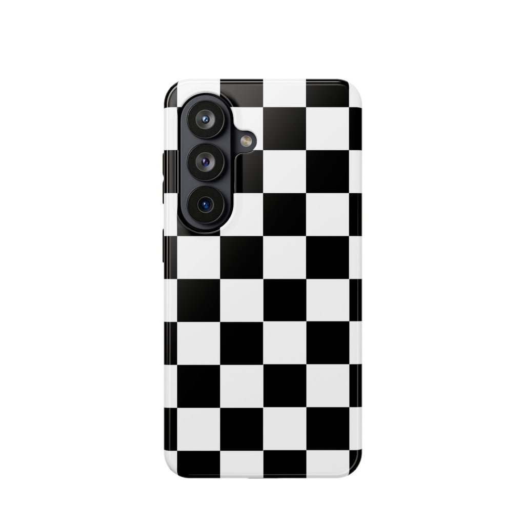 Black Grid Tough Samsung Case