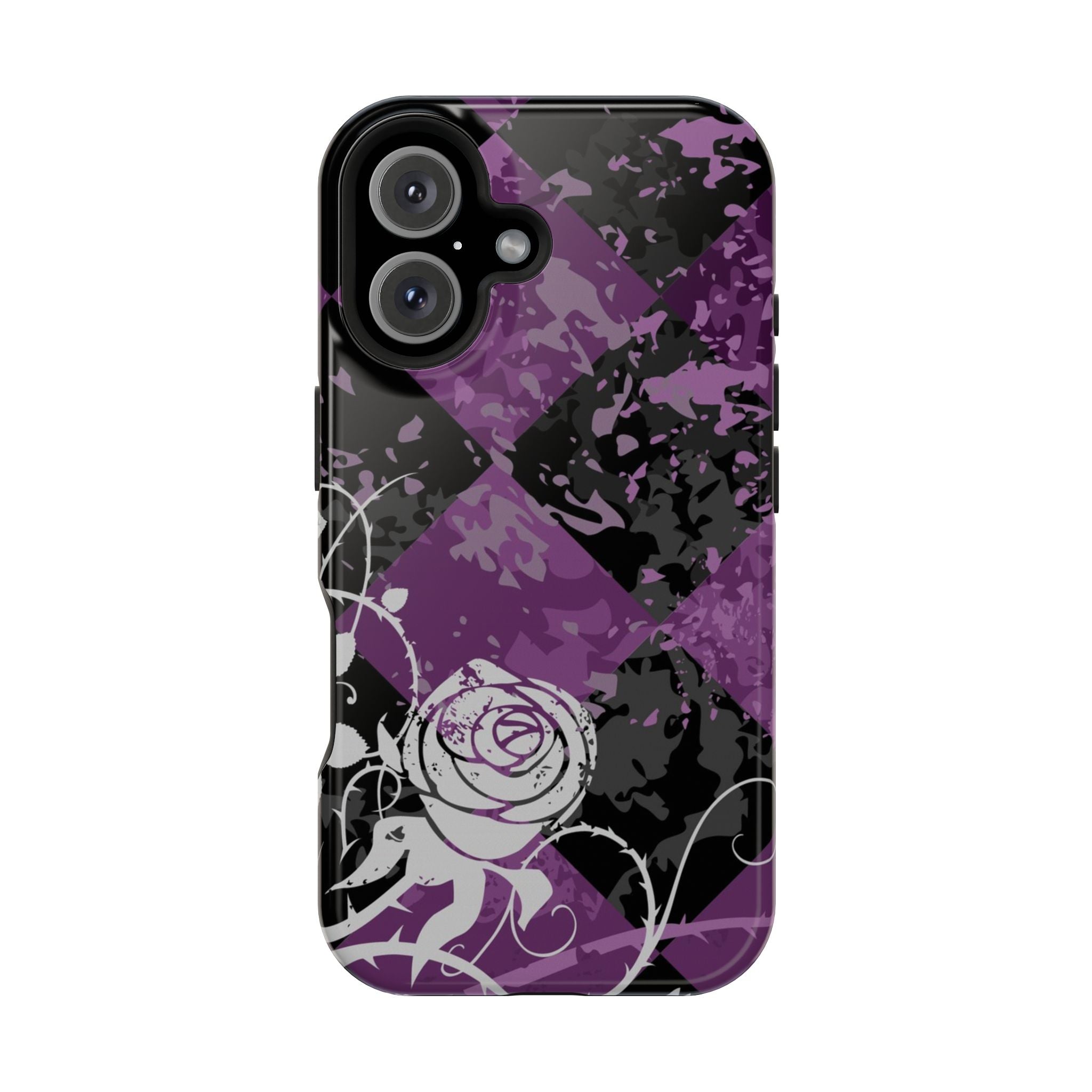 Checkered Rose Tough iPhone Case