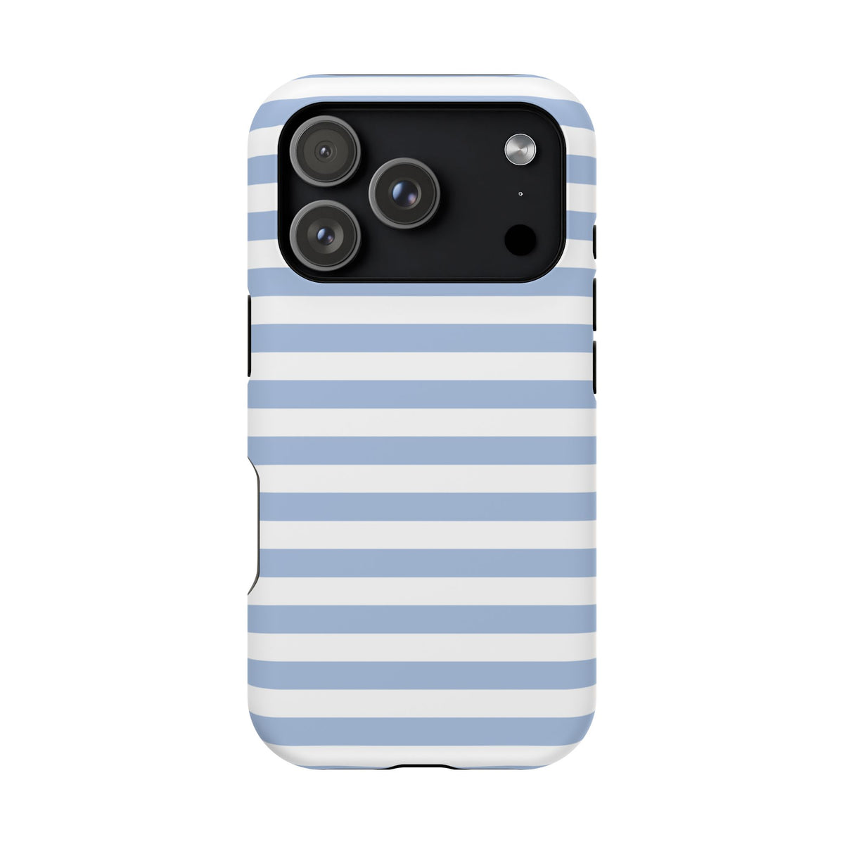 White and Blue Stripes MagSafe Tough iPhone Case
