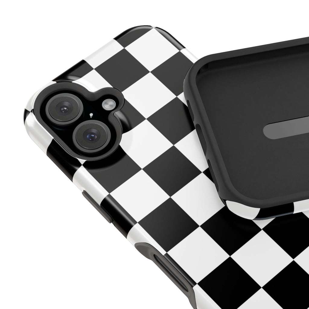 Black Grid Tough iPhone Case