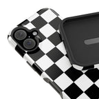 Black Grid Tough iPhone Case