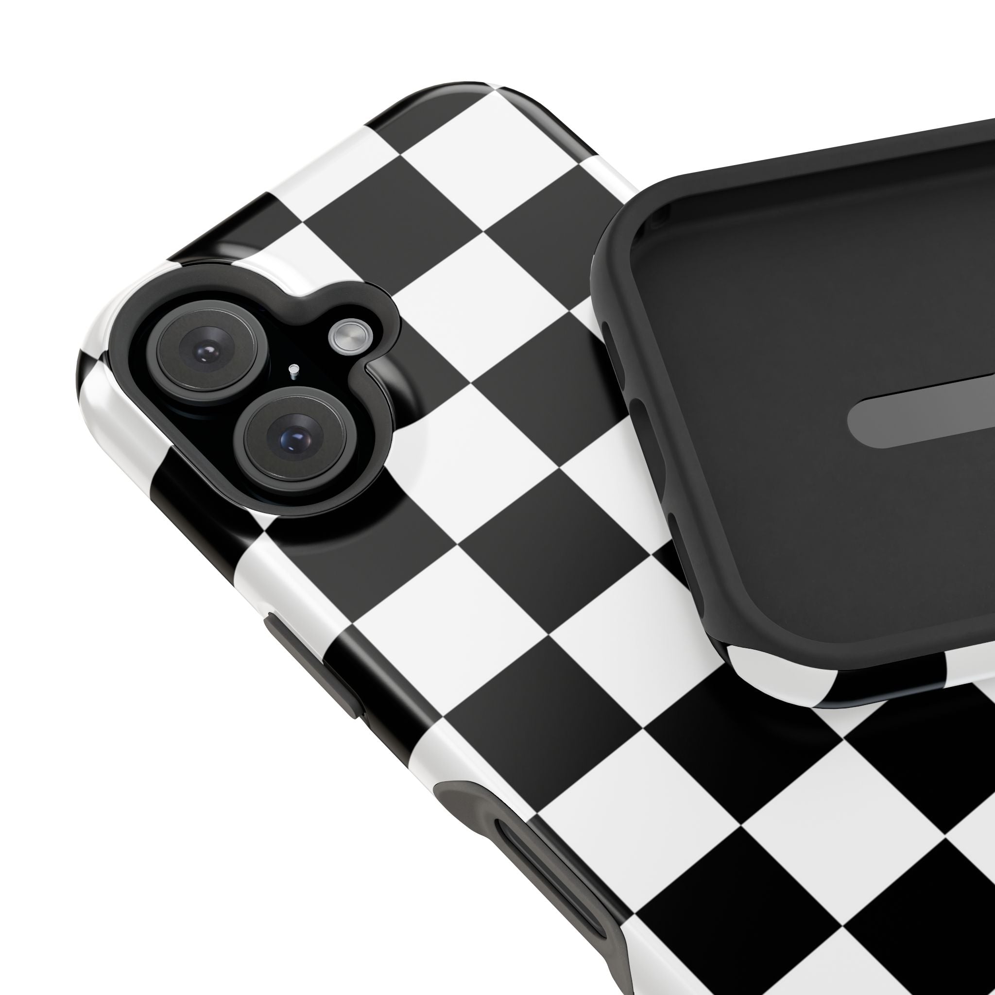 Black Grid Tough iPhone Case
