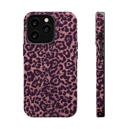 Purple Leopard MagSafe Tough iPhone Case