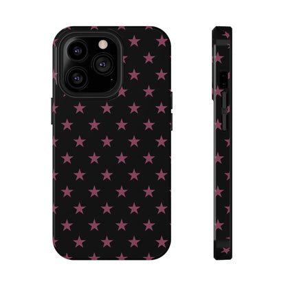 Burgundy Stars MagSafe Tough iPhone Case