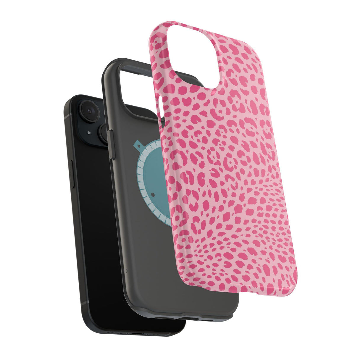 Light Pink Leopard MagSafe Tough iPhone Case
