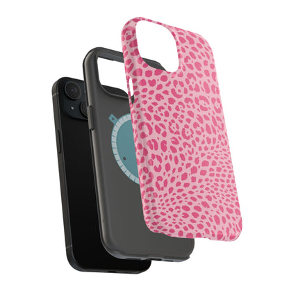 Light Pink Leopard MagSafe Tough iPhone Case