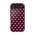 Maroon Stars Tough iPhone Case