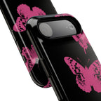 Pink Butterflies Tough iPhone Case