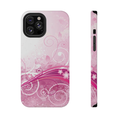 Pink Flowers Tough iPhone Case