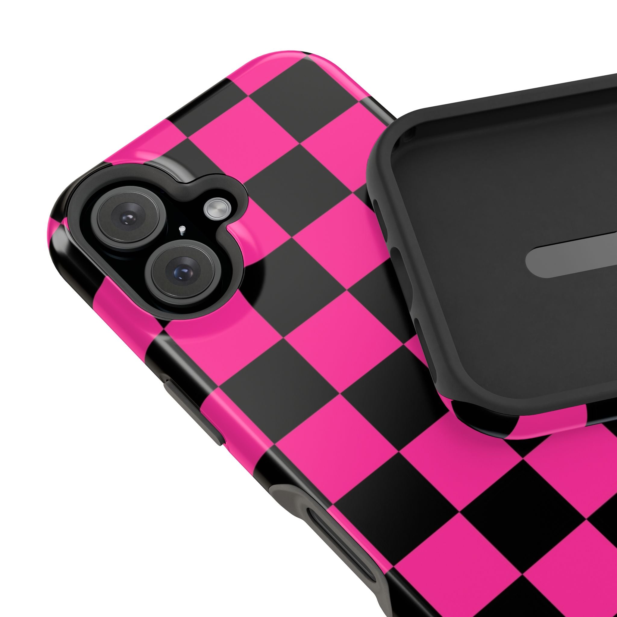 Pink Grid Tough iPhone Case