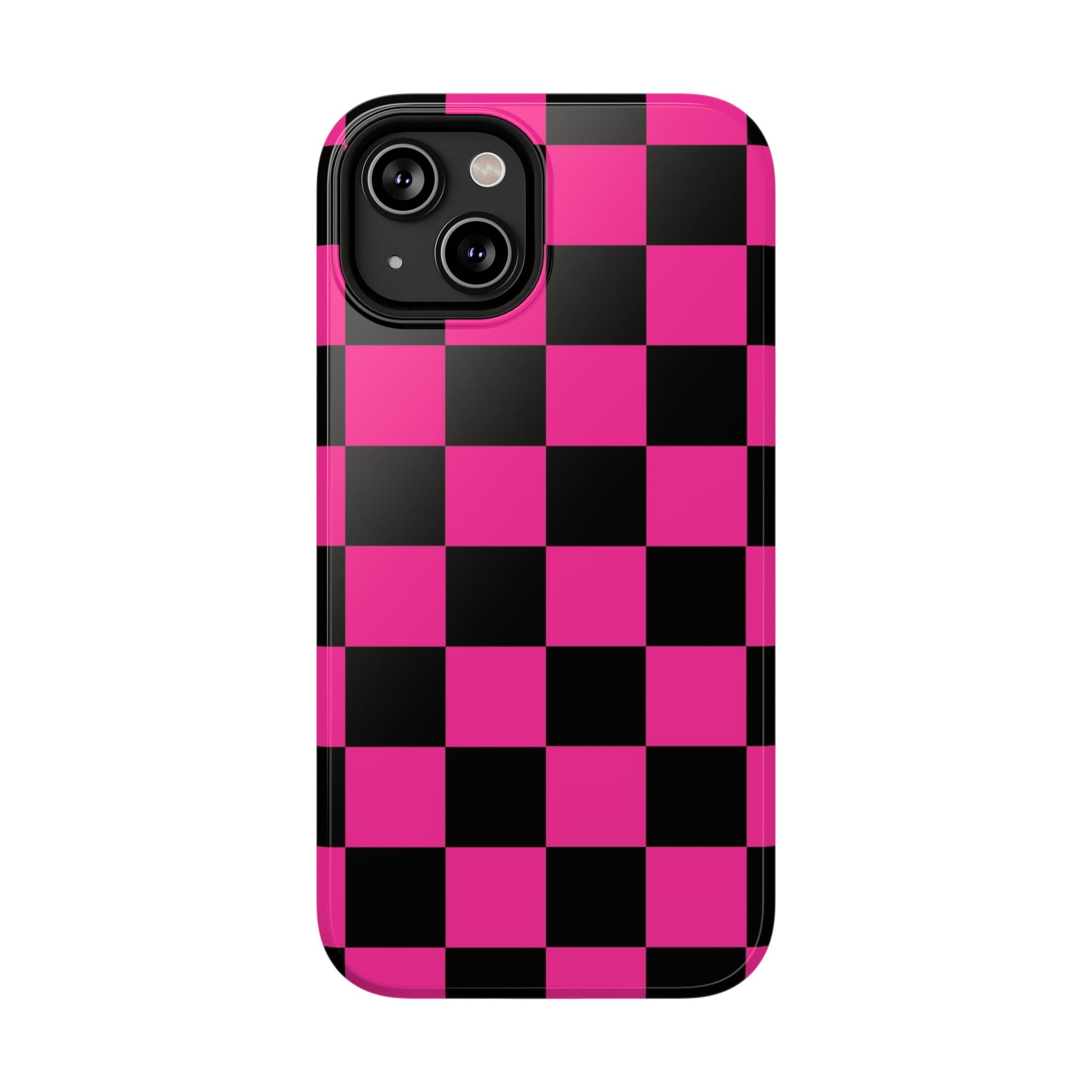 Pink Grid Tough iPhone Case