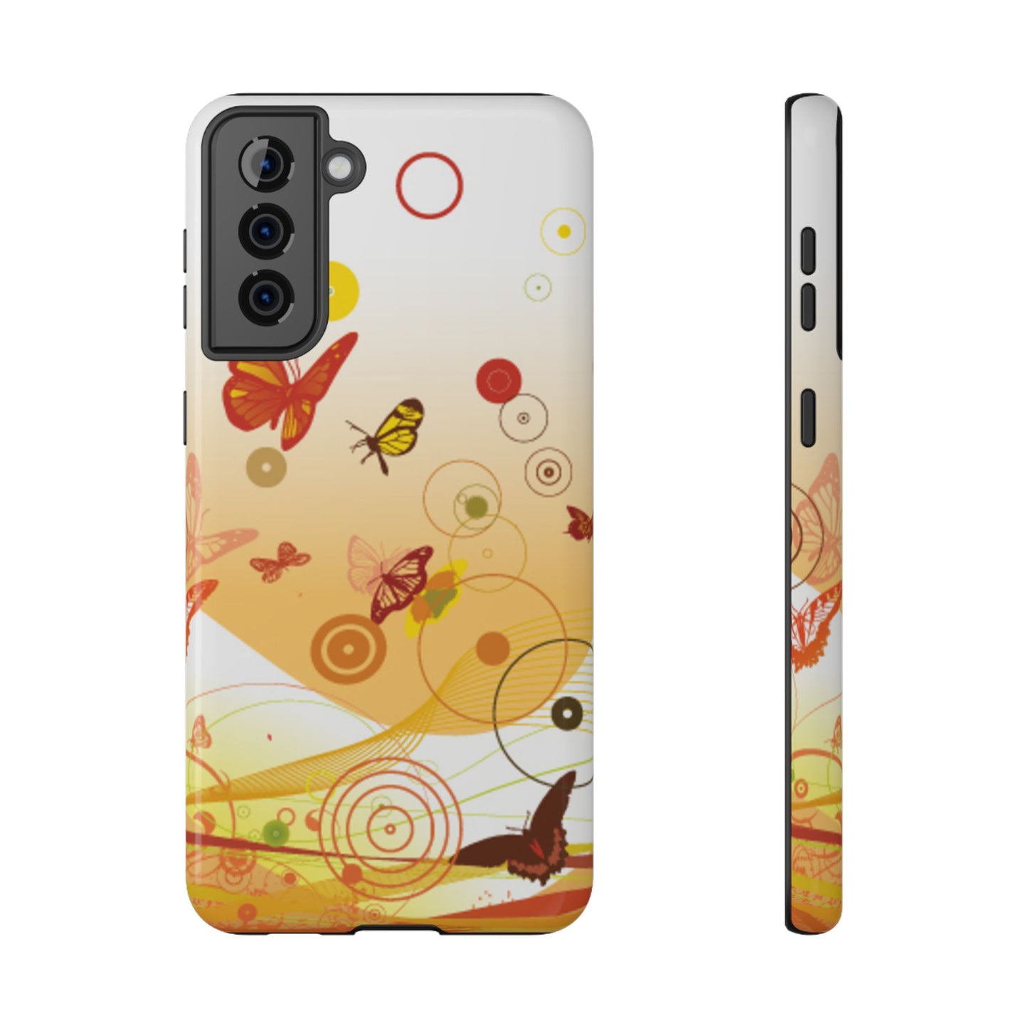 Brown Butterflies Tough Samsung Case