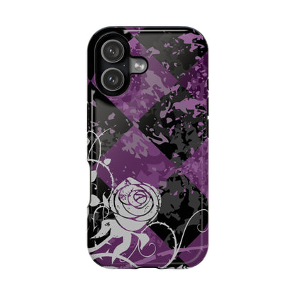 Checkered Rose Tough iPhone Case