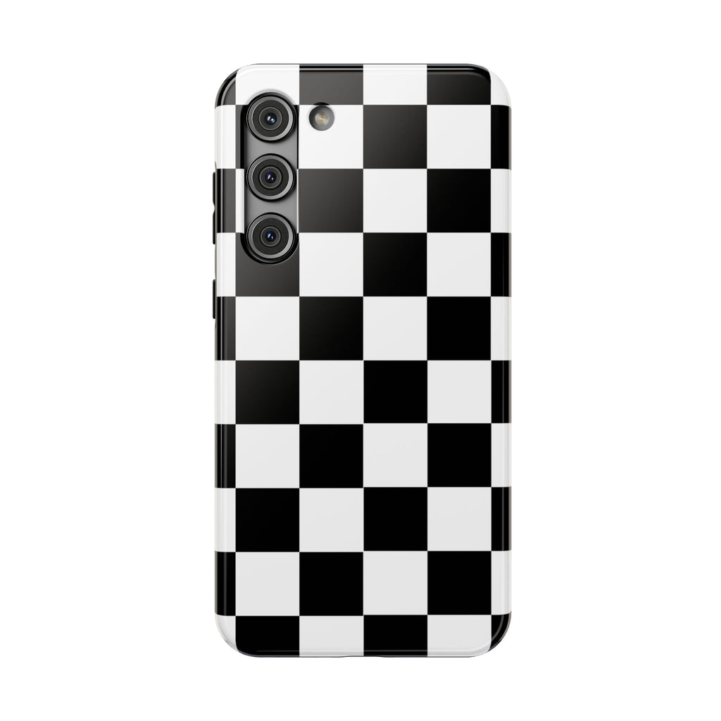 Black Grid Tough Samsung Case