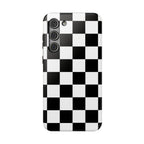 Black Grid Tough Samsung Case
