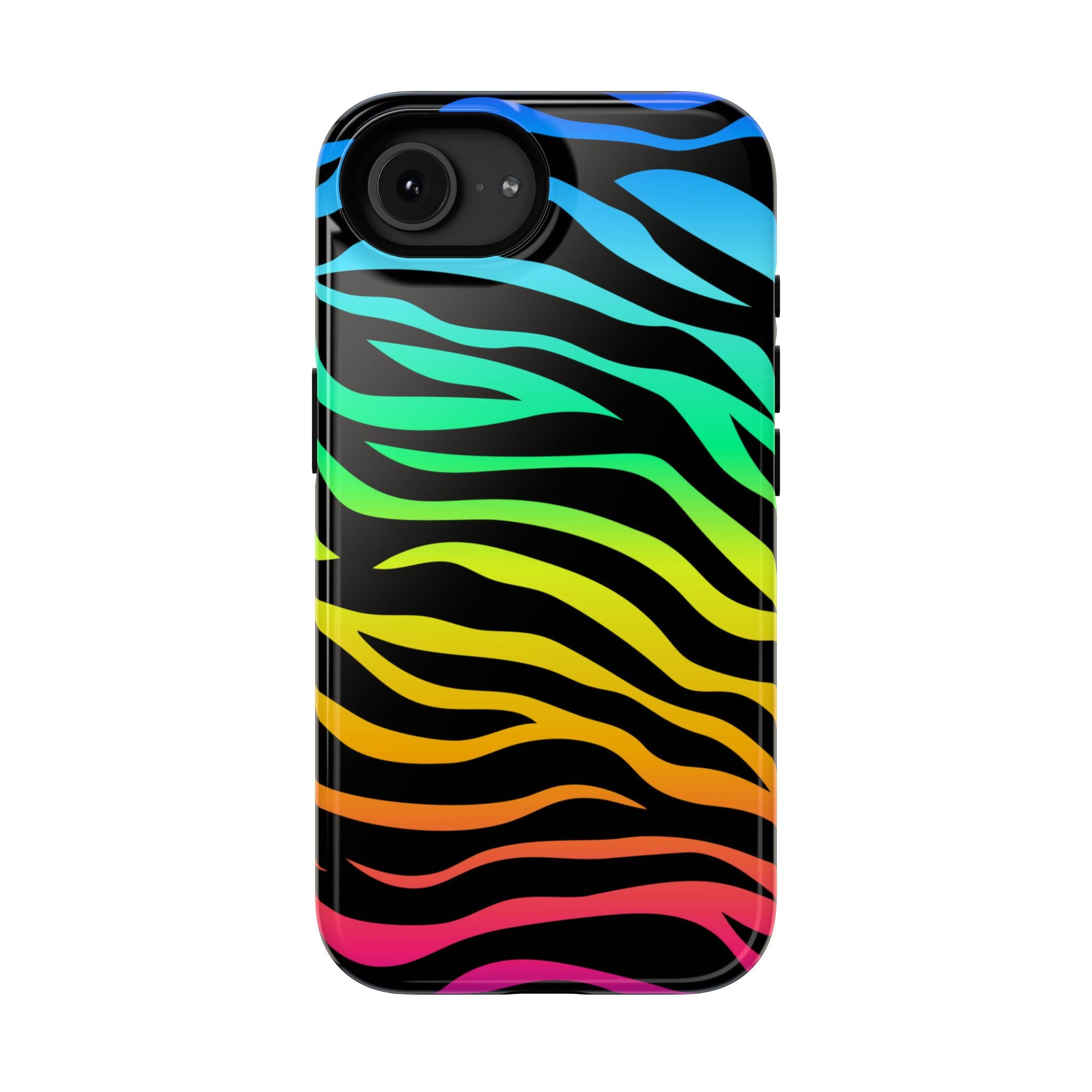 Neon Stripes Tough iPhone Case
