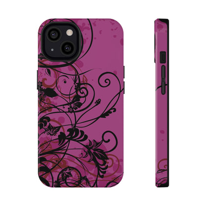 Midnight Petals Tough iPhone Case
