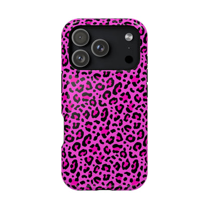 Pink Leopard MagSafe Tough iPhone Case