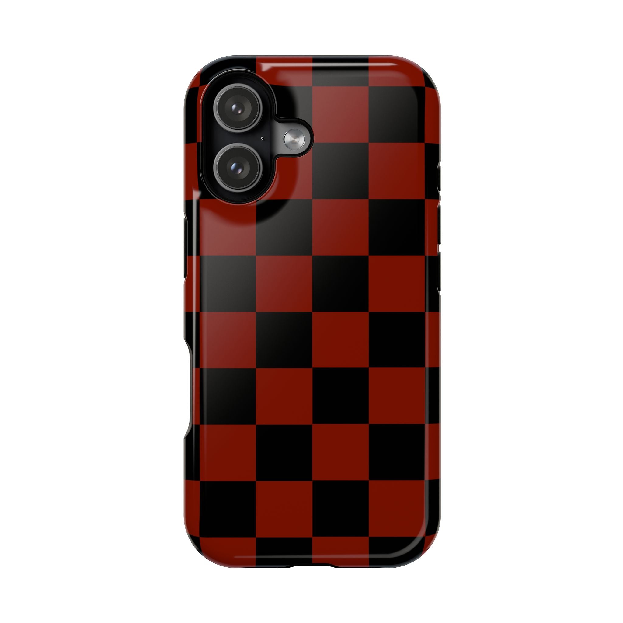 Red Grid Tough iPhone Case