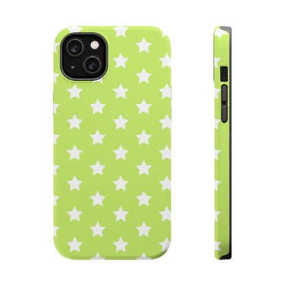 Green Stars MagSafe Tough iPhone Case