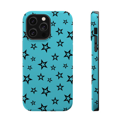 Turquoise Stars MagSafe Tough iPhone Case