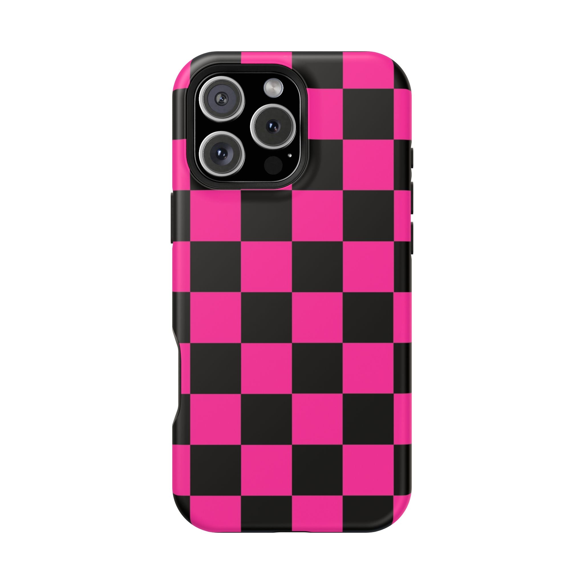 Pink Grid Tough iPhone Case