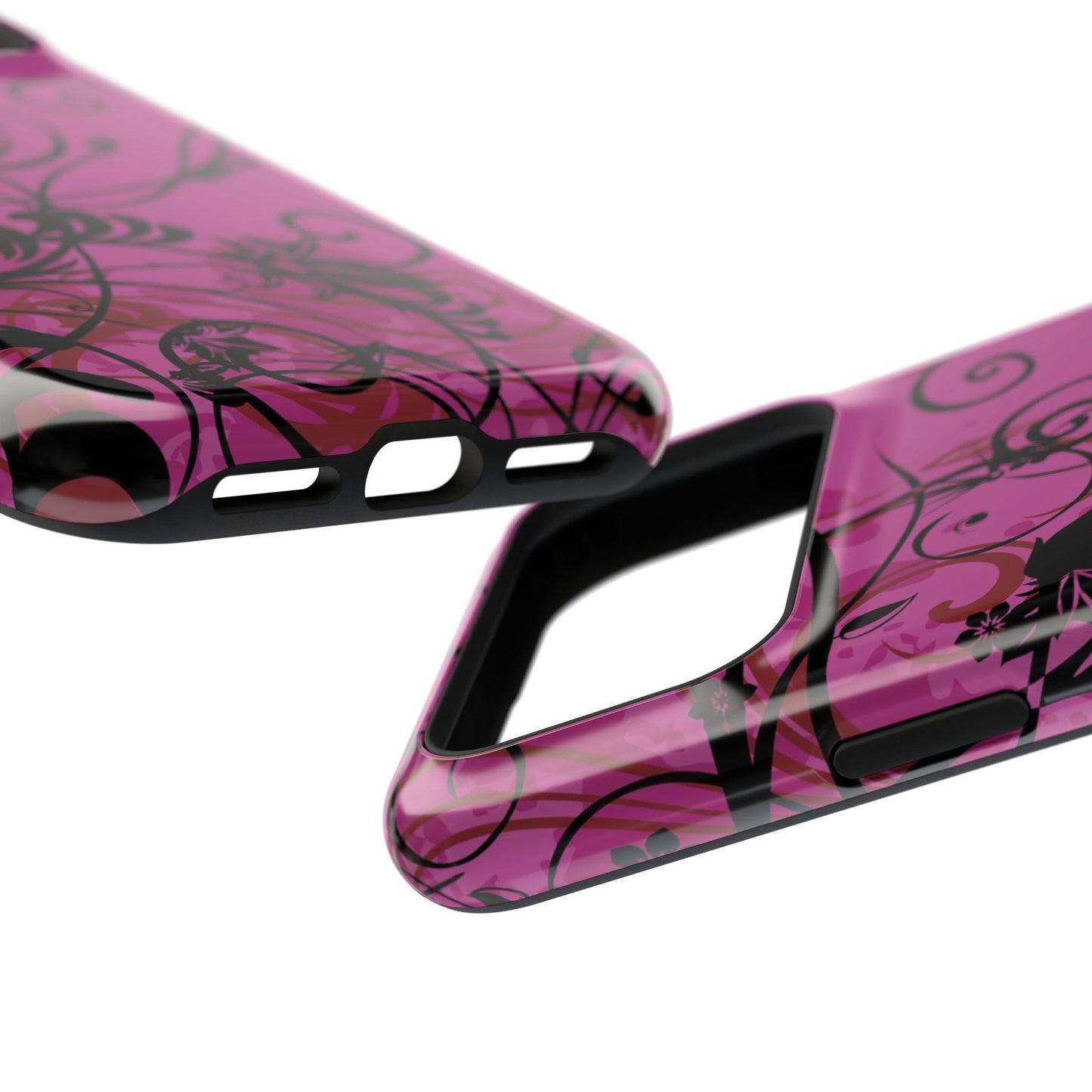 Midnight Petals Tough iPhone Case