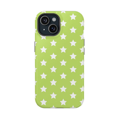Green Stars MagSafe Tough iPhone Case