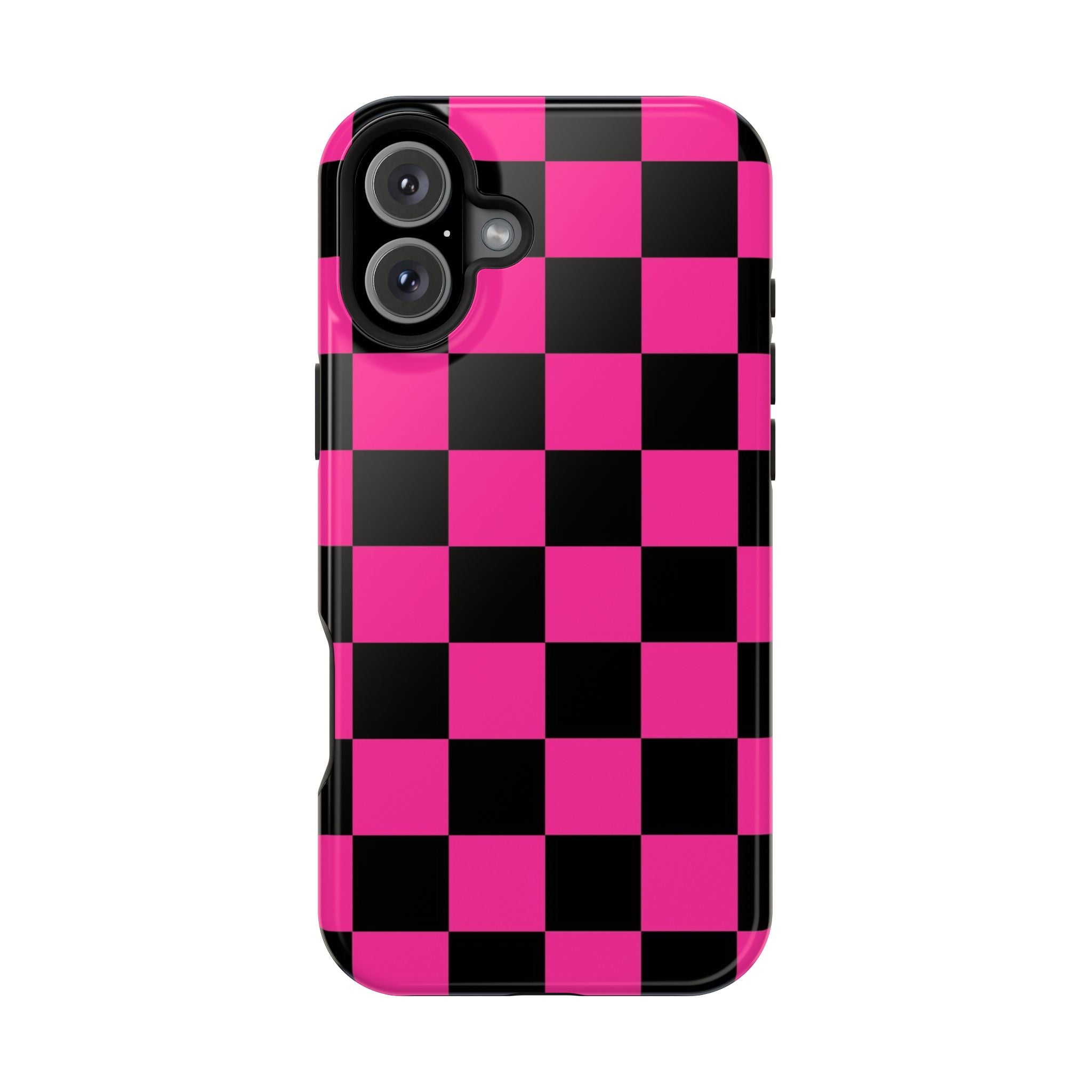 Pink Grid Tough iPhone Case