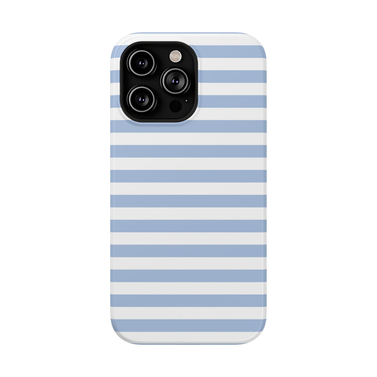 White and Blue Stripes MagSafe Tough iPhone Case