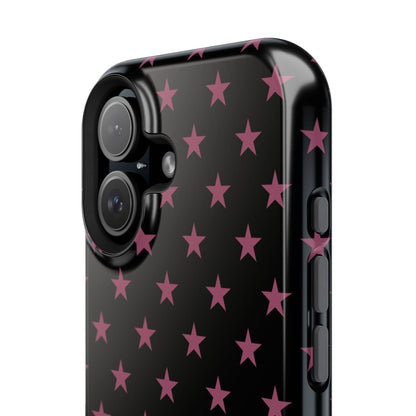 Burgundy Stars MagSafe Tough iPhone Case