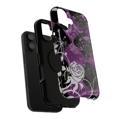Checkered Rose Tough iPhone Case