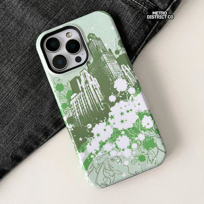 Green City Tough iPhone Case